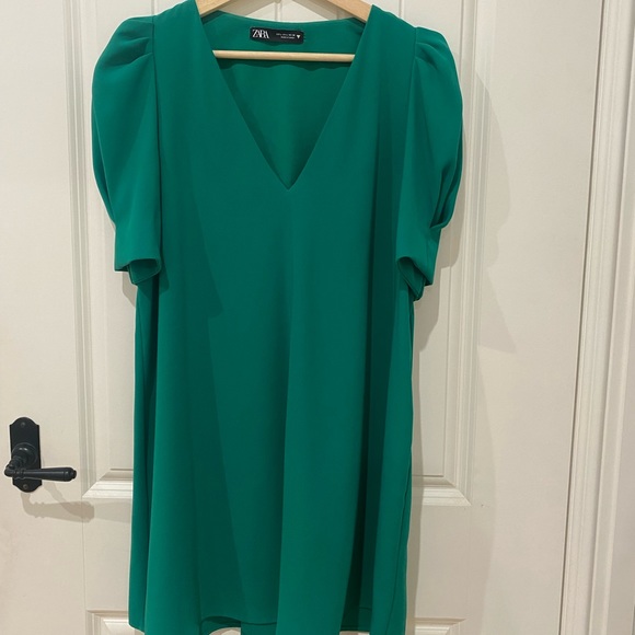 Zara | Dresses | Zara Puff Sleeve Dress 